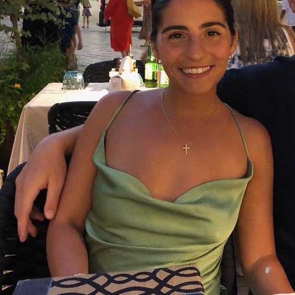 Satin cowl neck dress - Picture 5 of 5